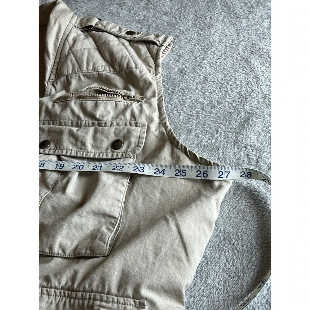 Vintage Browning 90's Multi Pocket Hunting Fishing Utility Vest  Khaki Tan XL